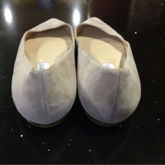 JIMMY CHOO Natural Romy Suede Ballet Flats - Picture 6 of 7